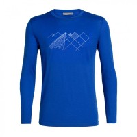 BLUZA TECH LITE LS CREWE GEO MOUNTAIN MEN
